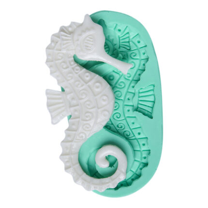 Deniz atı silikon kalıbı: Deniz temalı sabun, dekoratif obje, takı ve mum yapımı için ideal.