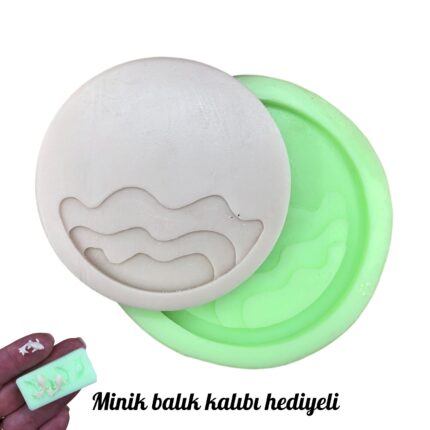 Derinleşen su bardak altlığı silikon kalıbı ve minik balık kalıbı hediyesi. Su temalı döküm kalıbı.