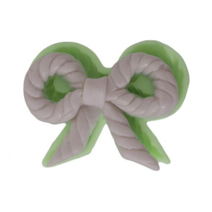 Desenli fiyonk silikon kalıbı ile yapılmış, hediye paketi süsleme için şık fiyonk.