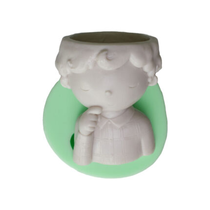 Düşünceli erkek saksı silikon kalıp: erkek figürlü dekorasyon için, 5x7x9cm. Erkek temalı silikon kalıp.