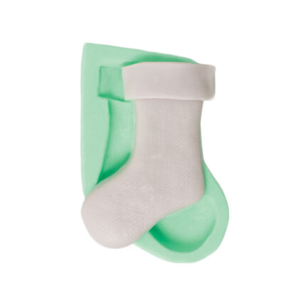 Düz yılbaşı çorabı silikon kalıp: Yılbaşı dekorasyonu için çorap kalıbı.