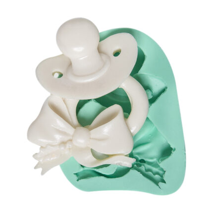 Kurdela detaylı bebek emziği silikon kalıbı. Emzik sabun kalıbı ile bebek temalı sabunlar yapımı.
