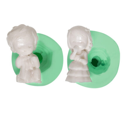 Evlenme teklifi silikon kalıbı: Romantik figürlü sabun ve dekoratif obje yapımı için kalıplar.