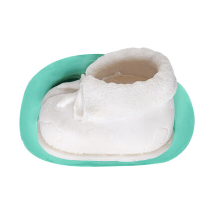 Fiyonklu patik silikon kalıbı. Bebek temalı el işi projeleri için ideal. Fiyonklu patik mum yapımı.