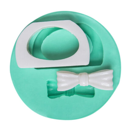 Şık kurdele detaylı peçetelik silikon kalıbı. Ev dekorasyonu ve zarif sofra sabunu yapımı için ideal.