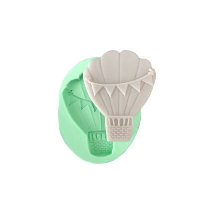 Flamalı hava balonu silikon kalıp modeli. Vintage süs için 6x7,5x1cm boyutunda dekoratif kalıp.