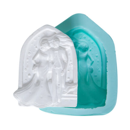 Gelin damat silikon kalıp: Düğün temalı mum, alçı, epoksi, sabun yapımı için ideal. Romantik figürlü kalıp online satışta.