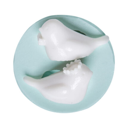 Gelin damat kuş silikon kalıbı ile yapılmış düğün temalı dekoratif objeler.