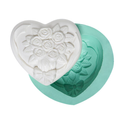 Gül demeti silikon kalıp modeli: Çiçek temalı dekorasyon kalıbı. Gül temalı mum, sabun, alçı ve epoksi yapımı için ideal.