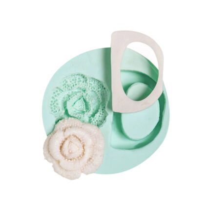 Güllü peçetelik silikon kalıbı: Çiçek temalı sabun, dekoratif obje, takı ve kişiye özel hediye yapımı için ideal.