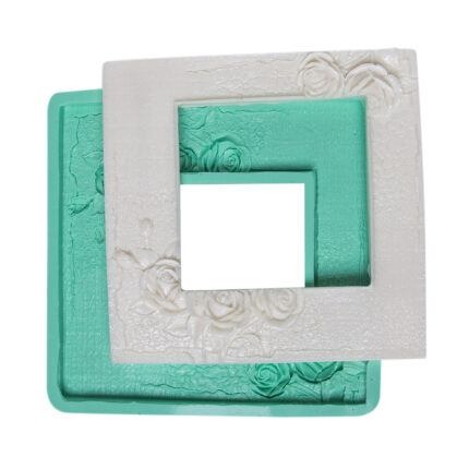 Gül desenli prizlik silikon kalıbı: Modern ev dekorasyonu için çiçekli, romantik priz kapağı yapımı.