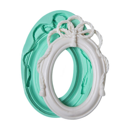 Denizci temalı çerçeve silikon kalıbı. Gemici halatlı, deniz temalı dekorasyon için ideal.