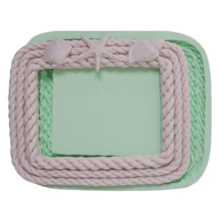 Deniz temalı halatlı istiridyeli çerçeve silikon kalıp. KK-1770 model.