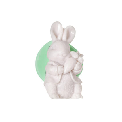 Havuçlu tavşan silikon kalıbı ile yapılmış bahçe temalı dekoratif obje.