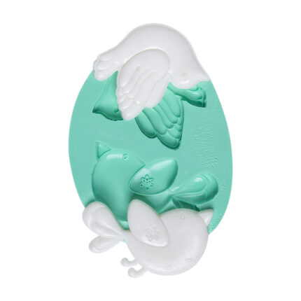 İkili desenli kuş silikon kalıbı: Romantik sabun, dekoratif obje, takı ve kişiye özel hediye yapımı için ideal.