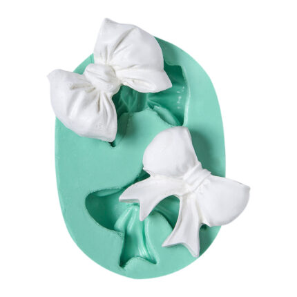 İkili fiyonk silikon kalıp modeli: Süsleme ve dekorasyon amaçlı fiyonk kalıbı.