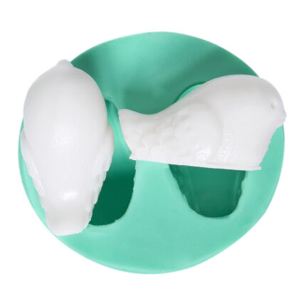 İkili kuş figürlü silikon kalıp modeli: doğa ve aşk temalı objeler için. Çift kuş figürlü biblo kalıbı.