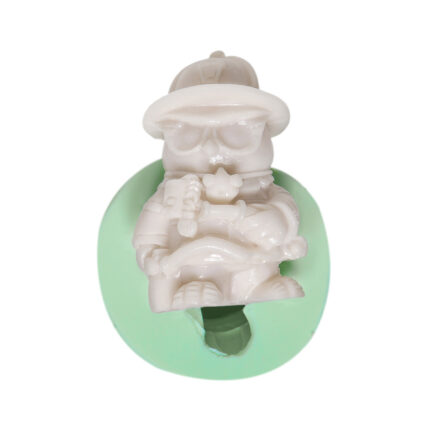 İtfaiyeci baykuş silikon kalıbı: Meslek baykuşları koleksiyonu için eğlenceli tasarım.