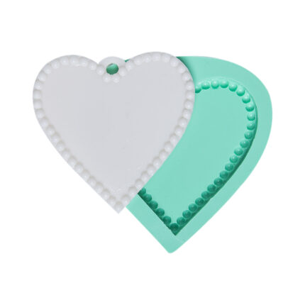 Kalp taban delikli silikon kalıbı: romantik sabun/takı yapımı için ideal. Sevgililer Günü süsü için silikon kalıp.