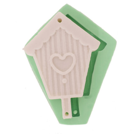 Kalpli posta kutusu silikon kalıp: Kurdelya romantik kalpli posta kutusu silikon kalıp modeli.