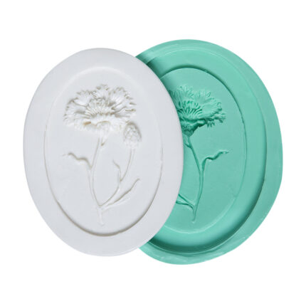 Karanfil çerçeve silikon kalıbı: çiçek temalı dekorasyon için alçı, sabun, mum yapım kalıbı.