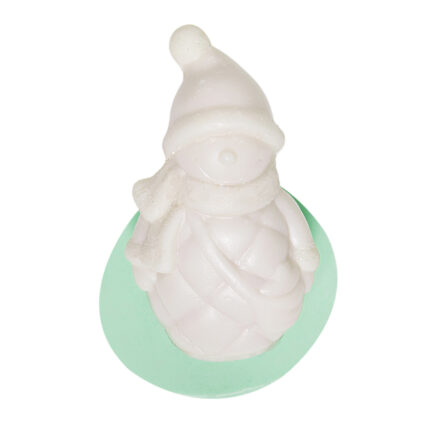 Kardan adam biblo silikon kalıbı ile yapılmış yılbaşı temalı dekoratif obje.