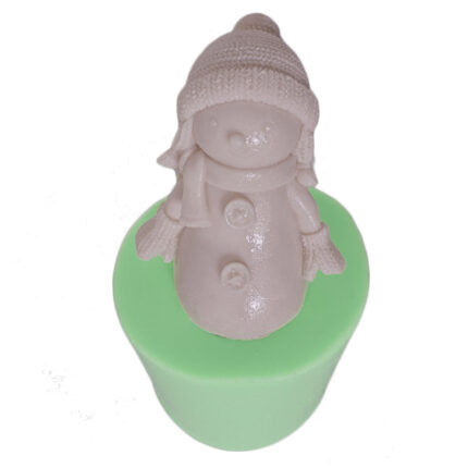 Kardan kız figürü silikon kalıp: Kurdelya kış temalı yılbaşı süsü.