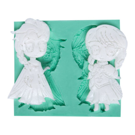 Karlar Ülkesi Elsa ve Anna silikon kalıbı. Disney prenses reçine figürü yapımı için ideal. Kız çocuk doğum günü hediyeliği.