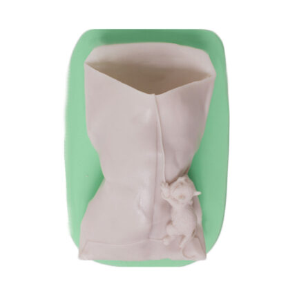 Kedili uzun mektup duvar saksısı silikon kalıbı. Kedi figürlü, duvar için saksı kalıbı.