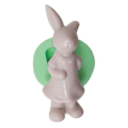 Kız tavşan biblo silikon kalıbı. Sevimli tavşan silikon kalıp ile yapılmış biblo.