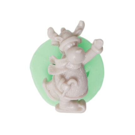 Kızaklı geyik silikon kalıp, yılbaşı dekorasyonu için 3D geyikli kızak kalıbı.