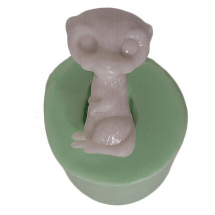 Koca kafalı gelincik silikon kalıp modeli, hayvan figürlü dekorasyon için. Gelincik figürü silikon kalıp.