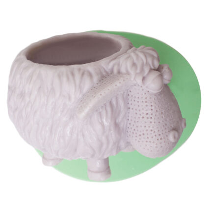 Koyun saksı silikon kalıp modeli. Çiftlik hayvanı figürlü saksı kalıbı. 3D koyun saksı kalıbı.