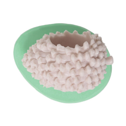 Kozalak saksı silikon kalıp: Orman temalı süs için doğal kozalak görünümünde saksı kalıbı.