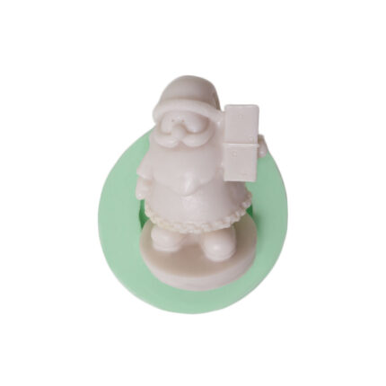 Küçük 3 boyutlu Noel baba silikon kalıbı, yılbaşı dekorasyonu için ideal. Noel baba figürü silikon kalıp ile yapılmış obje.