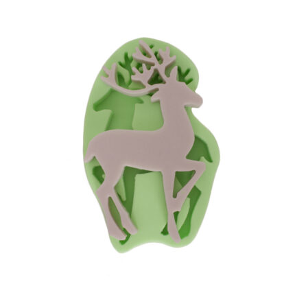 Küçük boy geyik silikon kalıp: orman hayvanı figürlü, döküm için ideal.