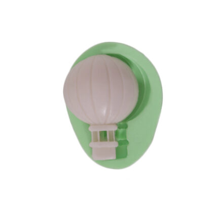 Küçük boy hava balonu silikon kalıp: Kurdelya Nostaljik model, 4x5,5x1cm boyutlarında. Çocuk temalı dekorasyon için ideal.