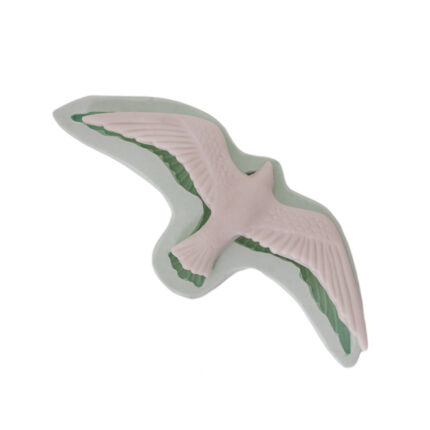 Küçük boy martı silikon kalıp modeli. Deniz kuşları koleksiyonu için 3D martı figürü kalıbı.