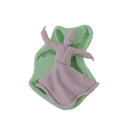 Küçük boy semazen silikon kalıp: Geleneksel Türk dansı figürü için 3D semazen kalıbı.