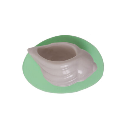 Küçük deniz kabuğu saksı silikon kalıbı ile yapılmış deniz kabuğu şekilli saksı.