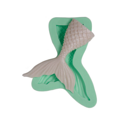 Küçük deniz kızı kuyruğu silikon kalıp: Deniz temalı süs için 3D kalıp.