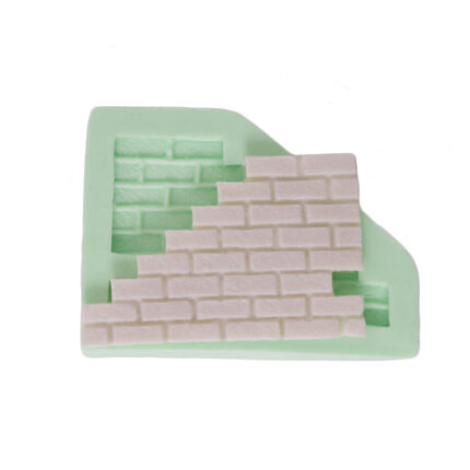 Küçük duvar tuğlası silikon kalıp modeli, minyatür yapı malzemesi için. Tuğla figürü silikon kalıp detayı.