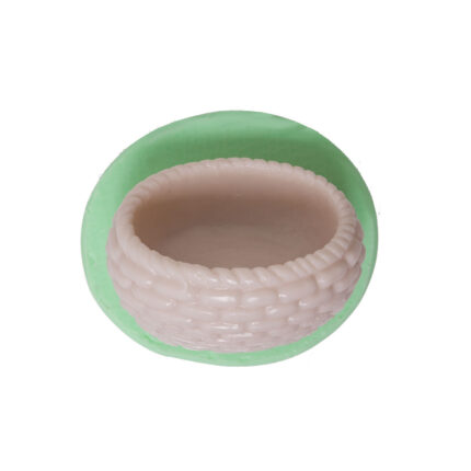 Küçük hasır sepet silikon kalıp, bahçe dekorasyonu için 3D sepet figürü. Dekoratif sepet silikon kalıp.