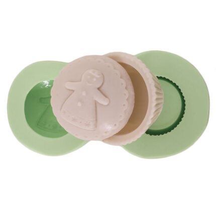 Kurabiye kız kutu silikon kalıp: kız figürlü, kurabiye temalı 3D kalıp.