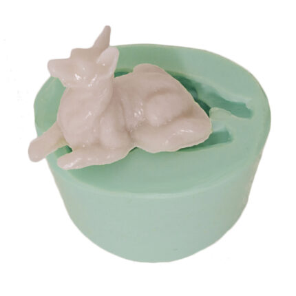 Kurt köpeği silikon kalıp modeli: 3 boyutlu köpek figürü kalıbı.