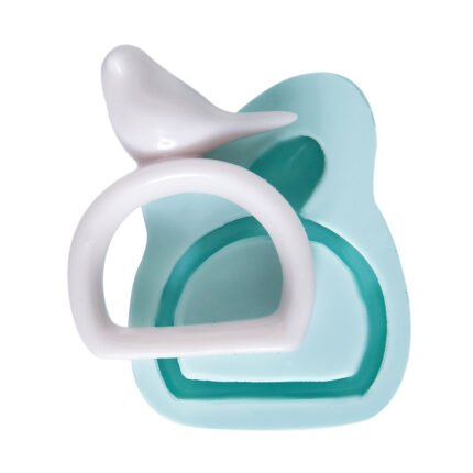 Kuşlu peçetelik silikon kalıbı: Dekoratif obje, sabun, takı, mum yapımı için ideal. KK-1185.