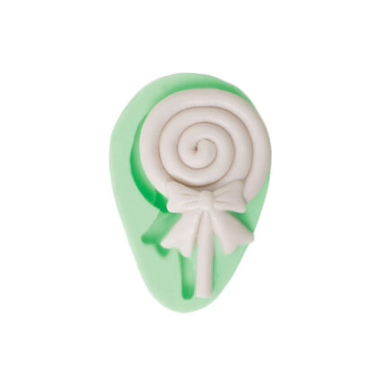 Kurdela lolipop şeker silikon kalıp modeli. Yılbaşı şekerleme süsü için 3D şeker silikon kalıp.