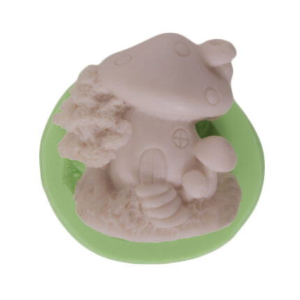 Mantar ev silikon kalıbı: Masal temalı dekorasyon için ideal, 5,5x5x5cm boyutunda. Döküm için RTV2 silikon kalıp.