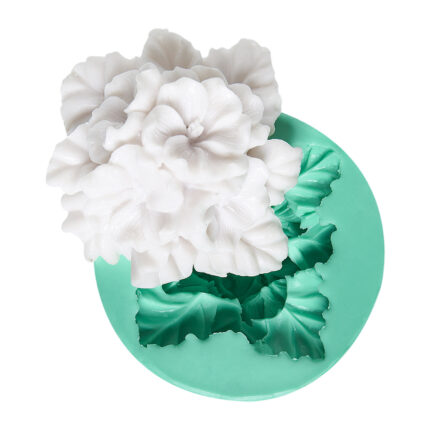 Kurdelya şık masa çiçeği desenli silikon kalıbı. Masa süsü çiçek figürü kalıbı ile dekoratif biblo yapımı.