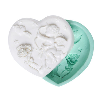 Kurdelya aşkın sembolü melek Eros silikon kalıbı. Oklu aşk meleği epoksi figür kalıbı.